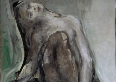 Rudolf Rothe: Claire with her head inclined; 1965 oil on canvas; 114x100 cm