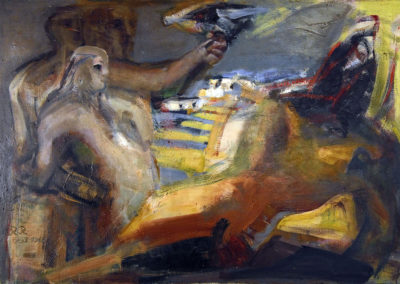 Rudolf Rothe: Die Treppen von Syros; 1963 - 65 Öl auf Leinwand; 125,5x180 cm