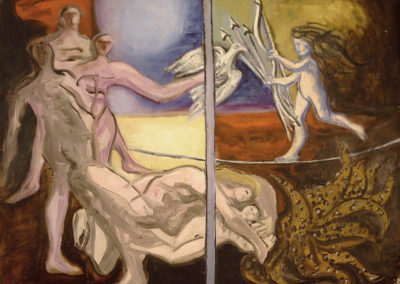 Rudolf Rothe: Diptychon; ca 1975 Öl auf Leinwand; ca. 100x120 cm