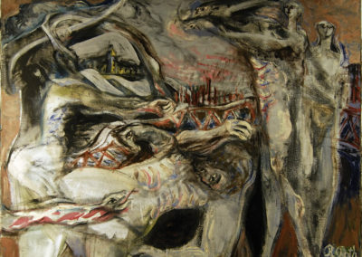 Rudolf Rothe: Laocoon from Wuppertal, second version; 1966-67 oil on canvas; 125x150 cm