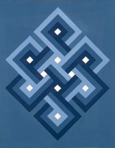 Ruth Klausch: Hinduknoten; 50 x 60 cm; Öl auf Leinwand, 1972