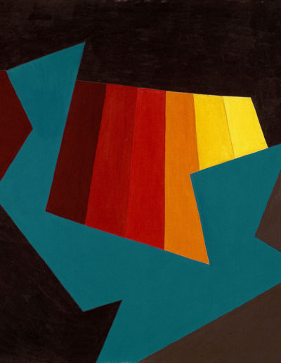 Ruth Klausch: Rayons d'espoir; 50 x 60 cm; Huile sur toile, 1962