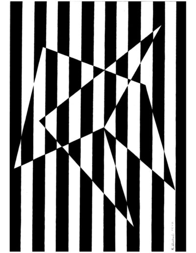 Ruth Klausch: Star of stripes; 30 x 42 cm; Silk screen print on cardboard, 1962